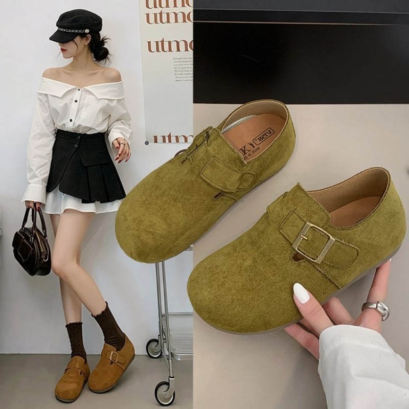Heels - Women Suede Closed Back Birken Shoes