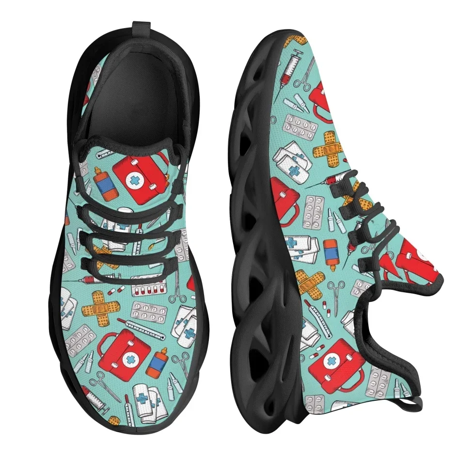 Custom Made Red Medical Box De - Knit Fabric Lace Up Sneakers review and price