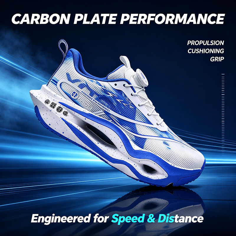 Men Carbon Plate Running Shoes - Breathable Mesh Athletic Shoes review and price