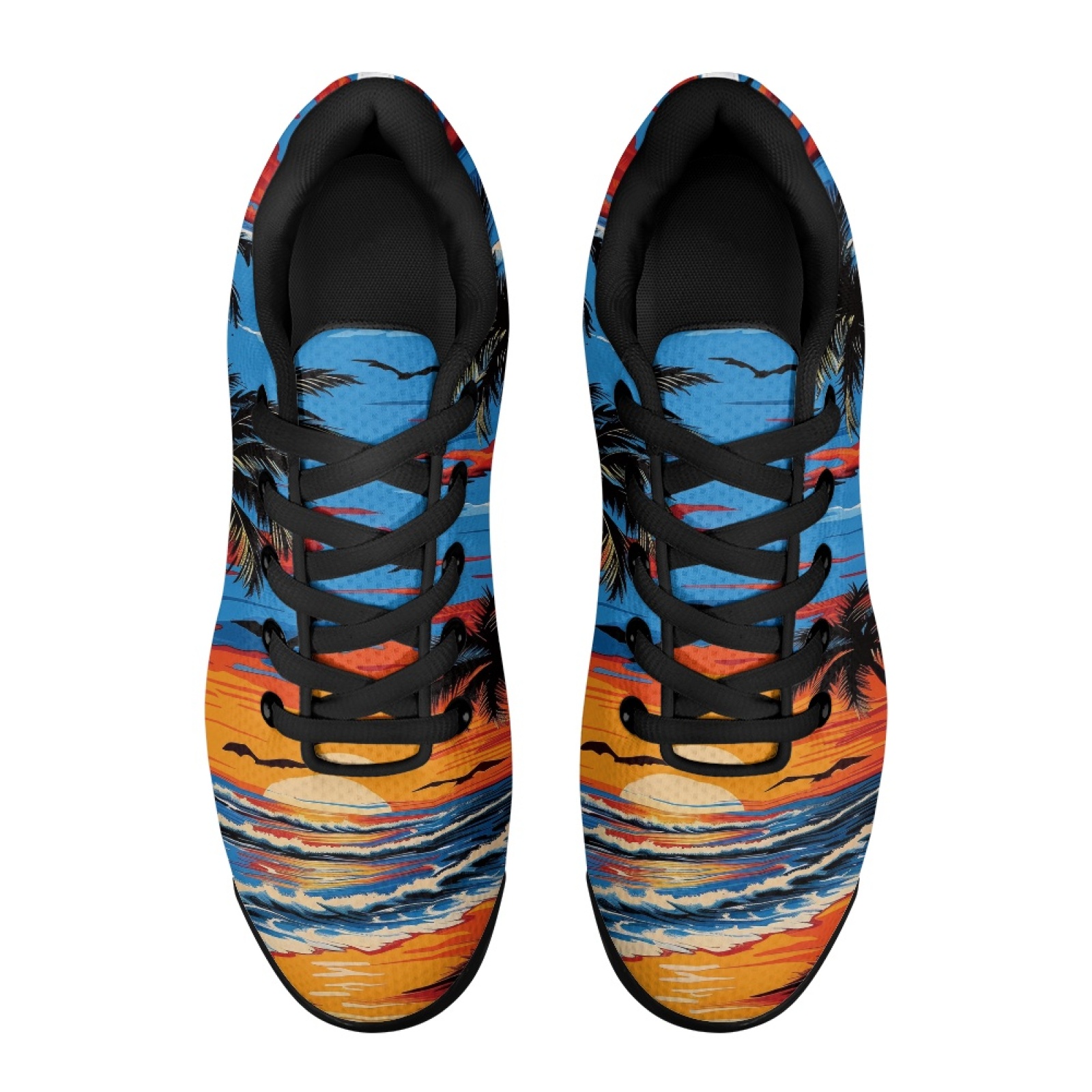 PENSTROLL Sunset Palm Trees Sl - Air Cushion Jogger Shoes Men review and price