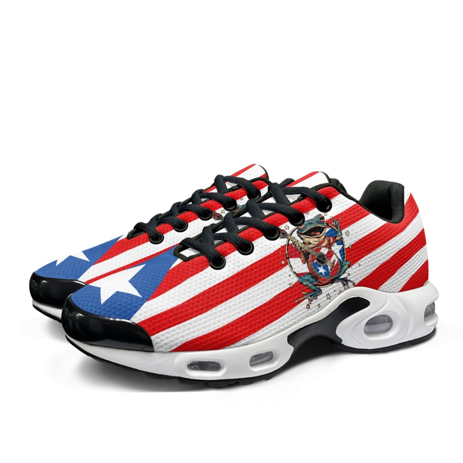PENSTROLL Red White Blue Star  - Air Cushion Jogger Shoes Men review and price