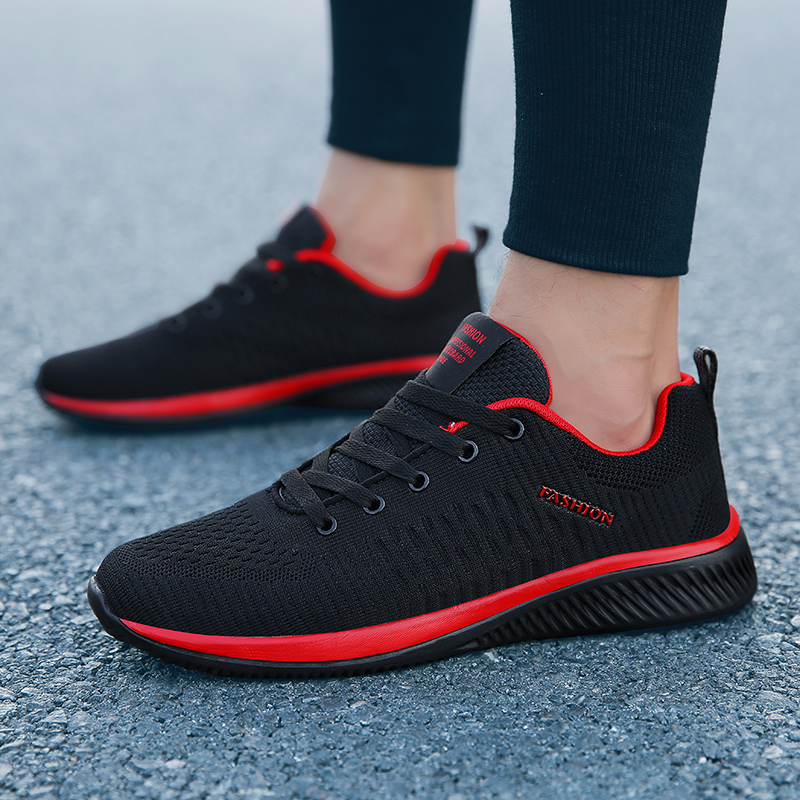 MAEDEF Athletic Shoes for Men  - Knit Fabric Lace Up Sneakers review and price