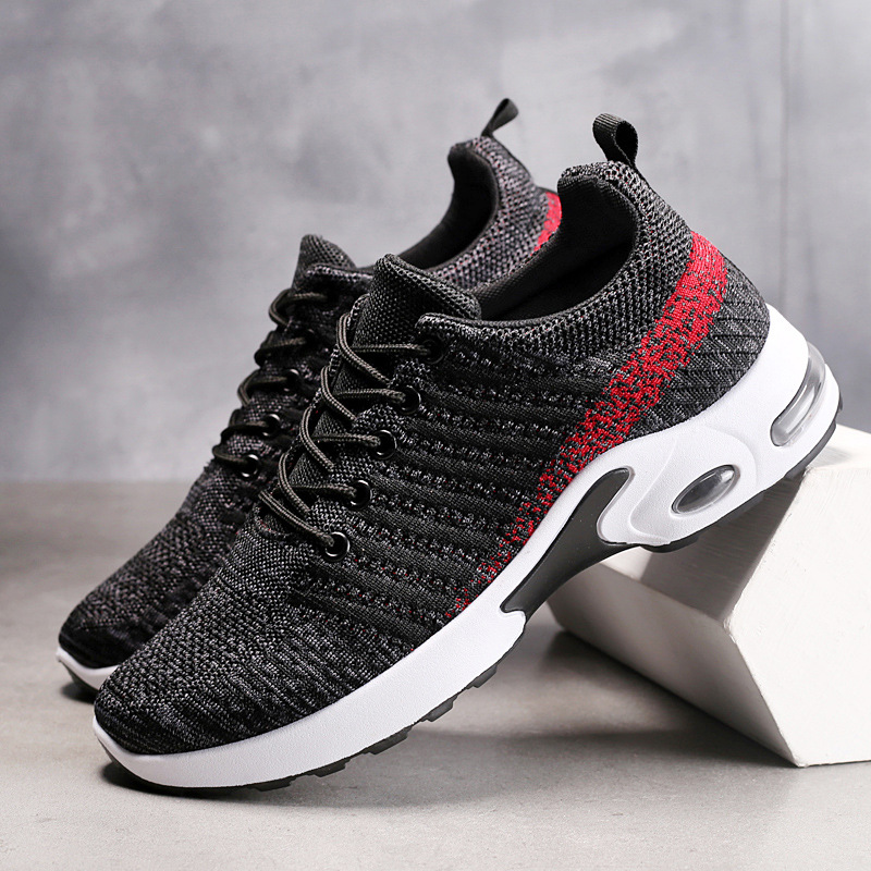 Men's Sneakers Knit Shoes Fash - Knit Fabric Lace Up Sneakers review and price