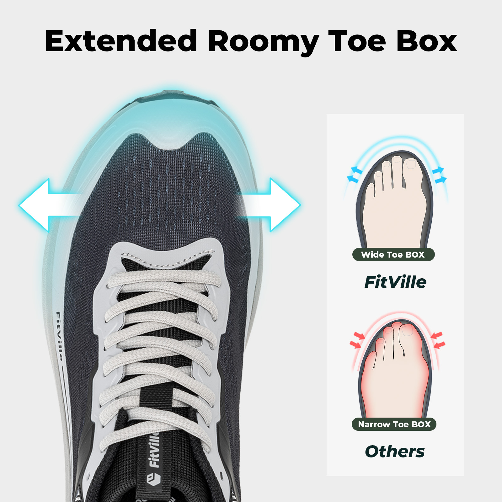 FitVille Wide Sports Shoes Wea - Anti Slip Trail Running Sneakers review and price
