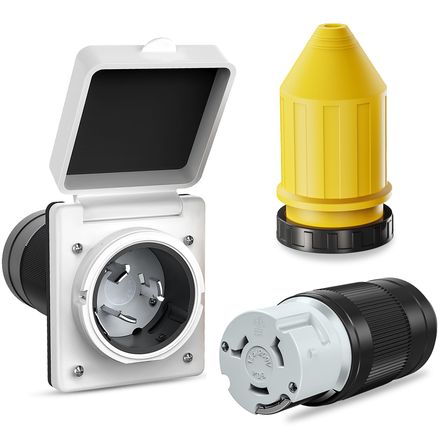 50A RV Power Inlet Receptacle  - Boots review and price