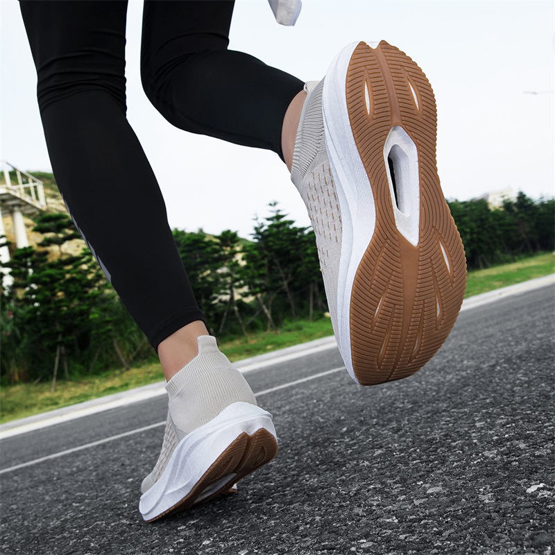 Unisex Slip on Sock Running Sh - Knit Fabric Lace Up Sneakers review and price